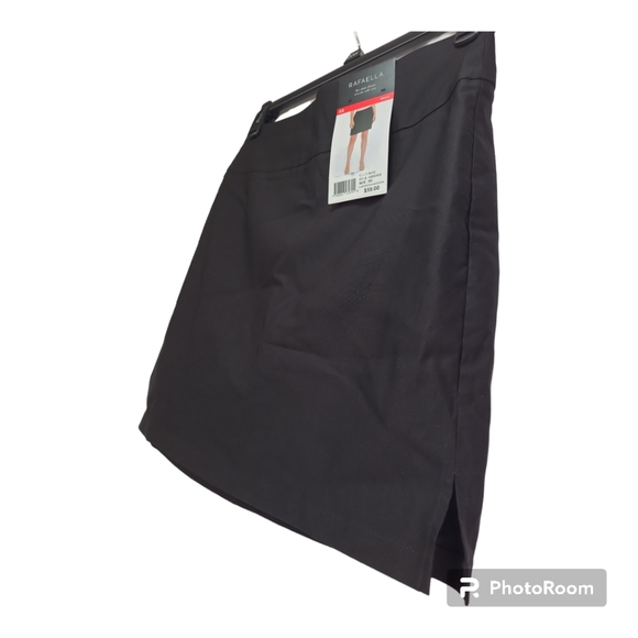 Rafaella Women's Wide Waistband Stretch Pull-On Style Black Skort Size X-Small - Picture 4 of 10